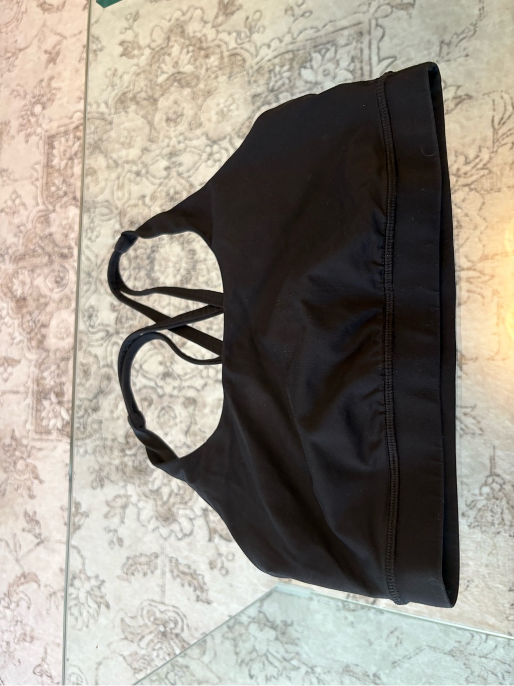 Lululemon Energy Bra Black Strappy Back Medium Support Size 8 - Picture 3 of 4